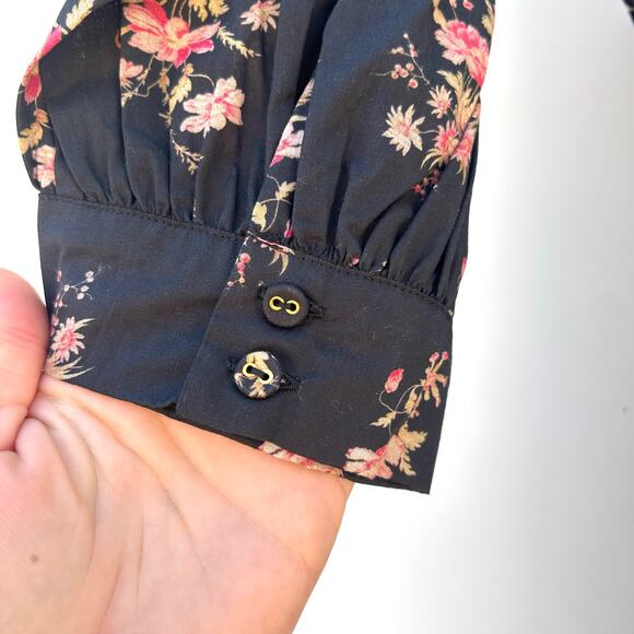 New Christy Dawn The Brigitte Dress Night Bouquet Black Flowers Maxi Small - Picture 14 of 16